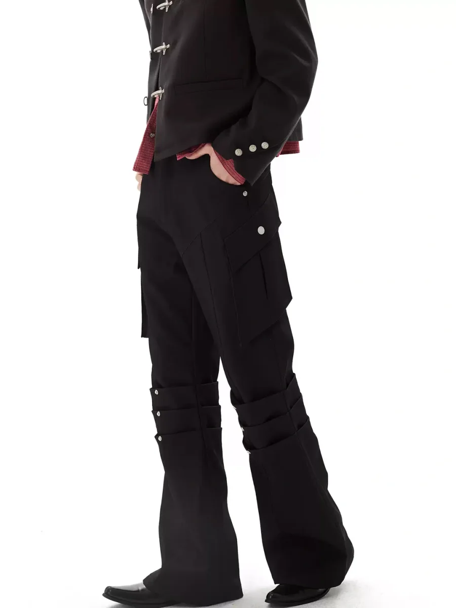 PasET | Ruched Micro-Flare Cargo Trousers - 3