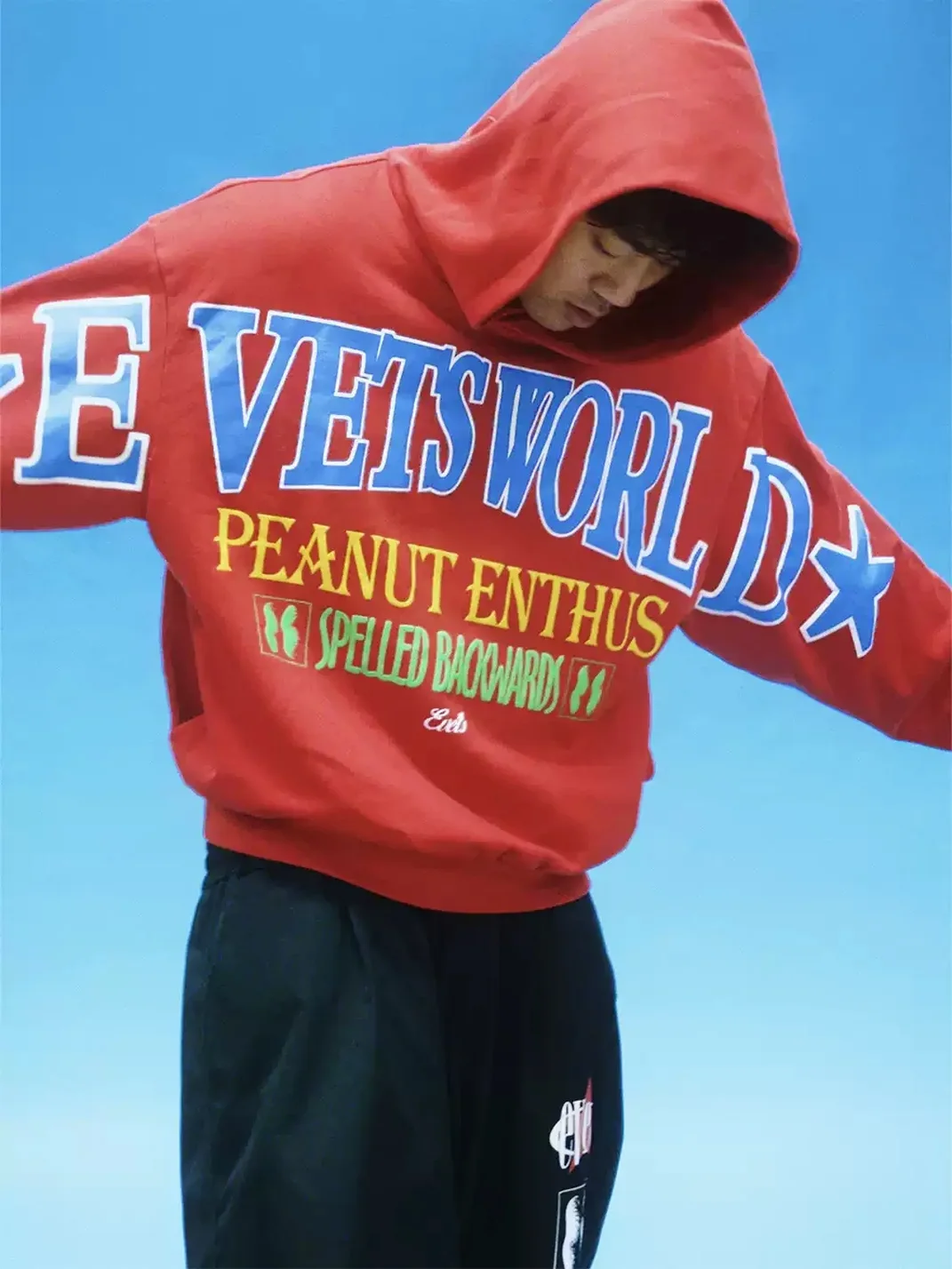 EVETS | Oversized Puff Print Graphic Hoodie
