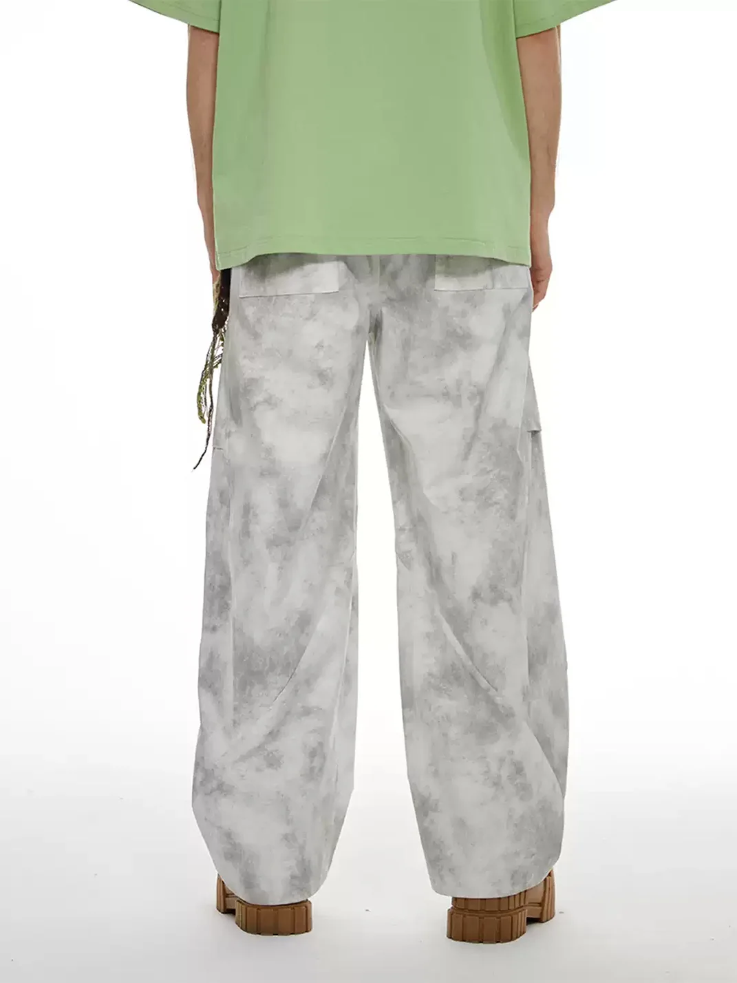 PasET | Distressed Wide Leg Straight Cargo Pants