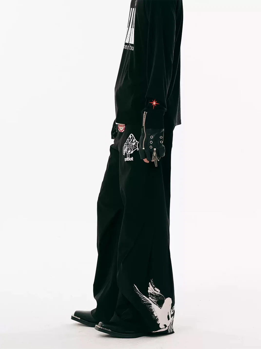 PasET | Angel Print Wide-Leg Quick-Dry Pants