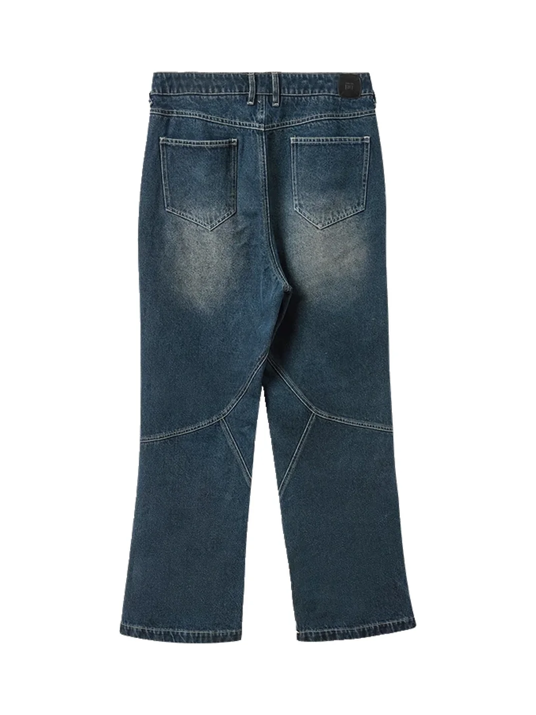 ERROR CODE robot | Turquoise Studded Loose Straight Leg Jeans