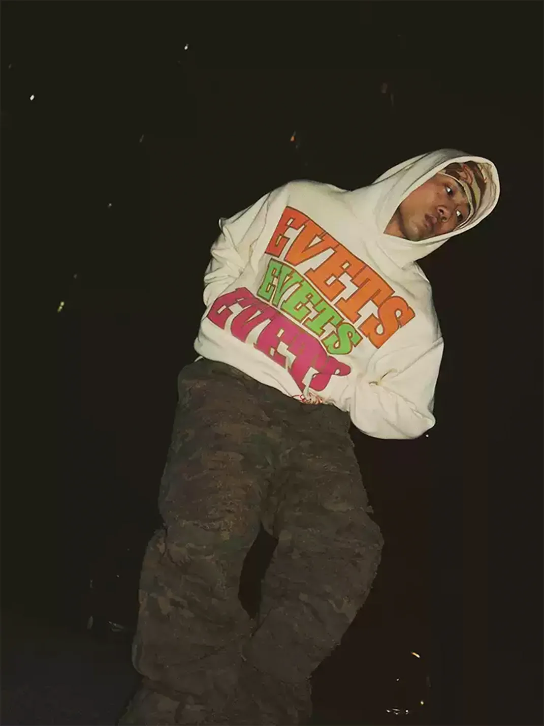EVETS | Puff Logo Print Hoodie