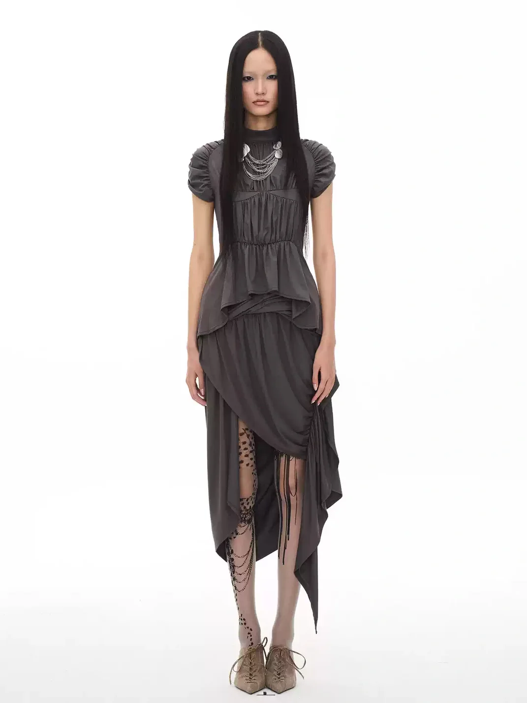 Popoop | Medieval Ruched Mock Neck Top