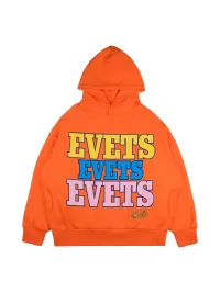 EVETS | Puff Logo Print Hoodie