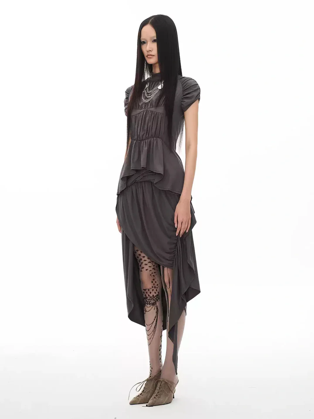 Popoop | Medieval Ruched Mock Neck Top