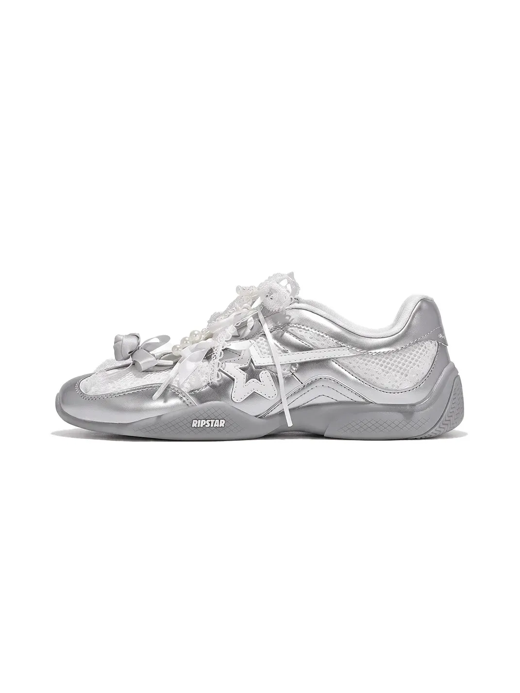RIPSTAR | Galaxy Silver Ballet Jane Sneakers