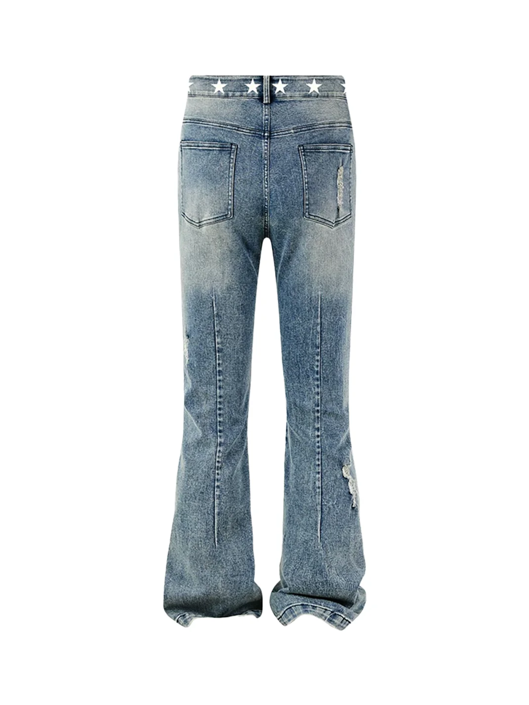 PasET | Distressed Star Detail Flared Jeans