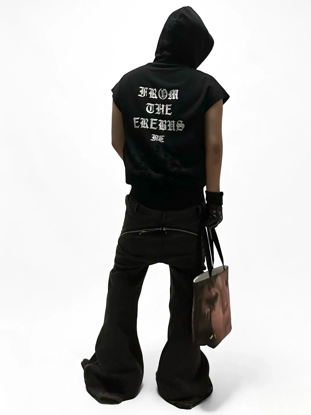 FromTheErebus | Distressed Sleeveless Demon Graphic Hoodie