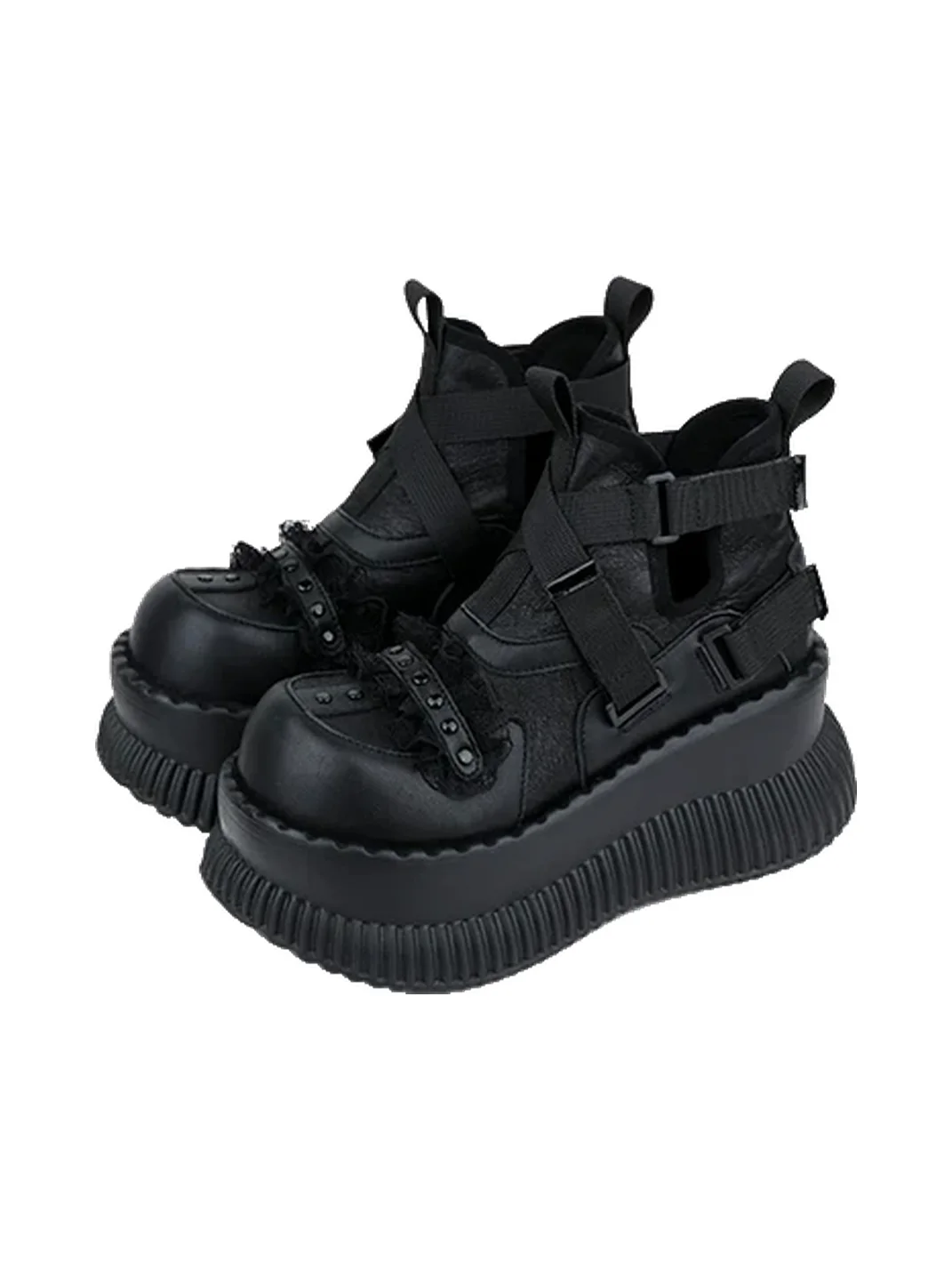 Puppet show | Dark Platform Ankle Boots