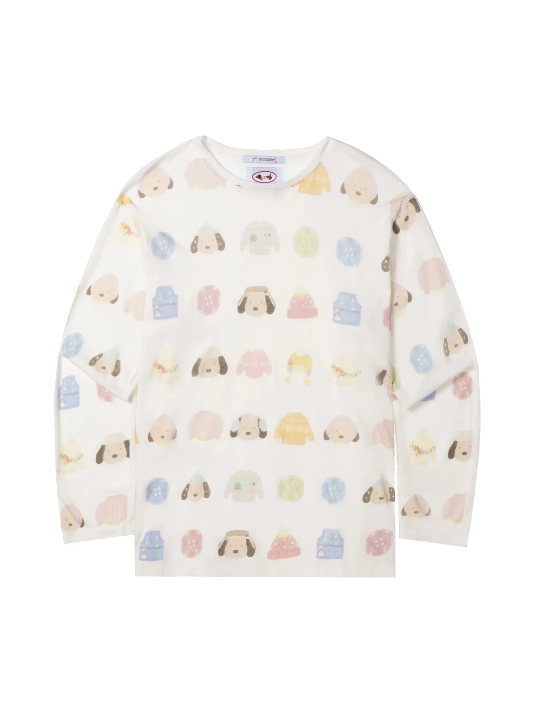 OhTODOG | Loose Dog Print Long Sleeve T-Shirt