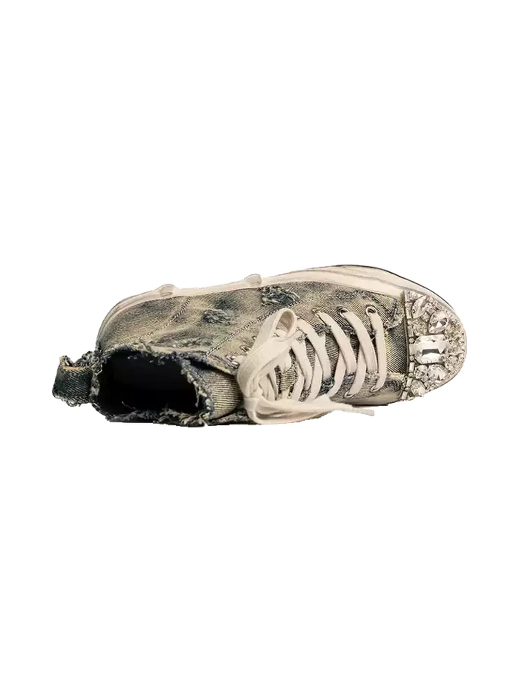 ZHUDAGE | Washed Canvas High-Top Lace-Up Sneakers