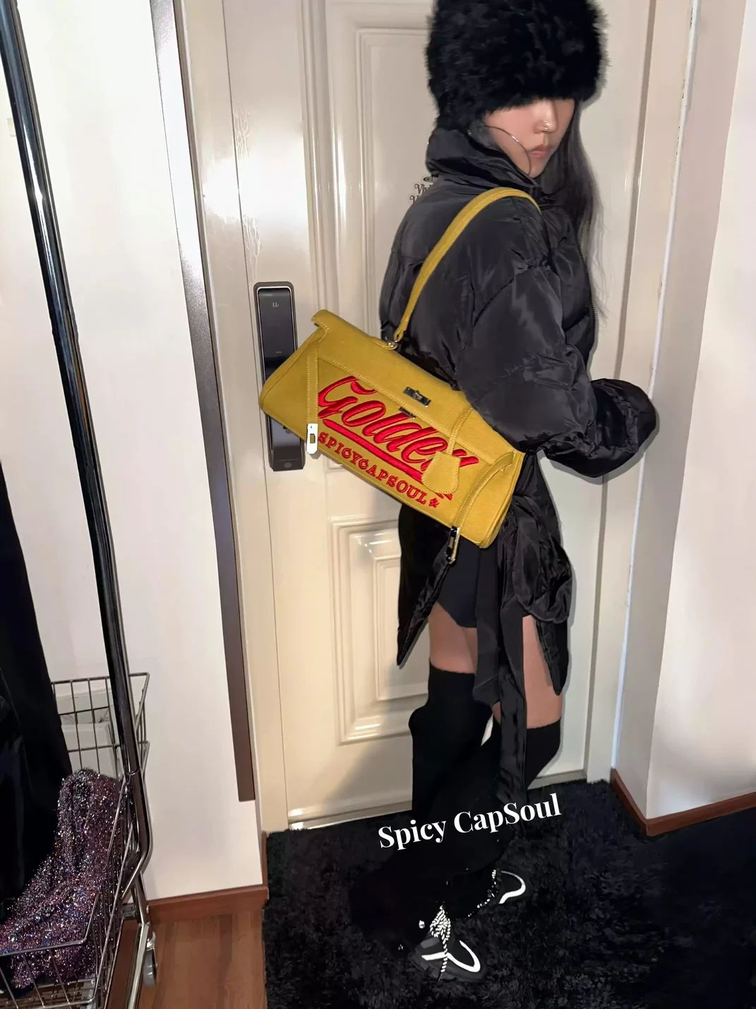 SpicyCapSoul | 16-Ounce Embroidered Denim Kelly Handbag