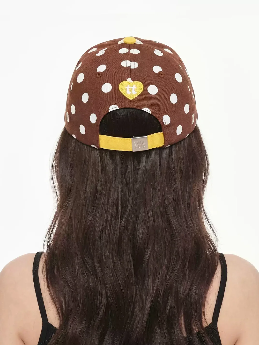 TWINBUTA | Polka Dot Contrast Embroidered Baseball Cap