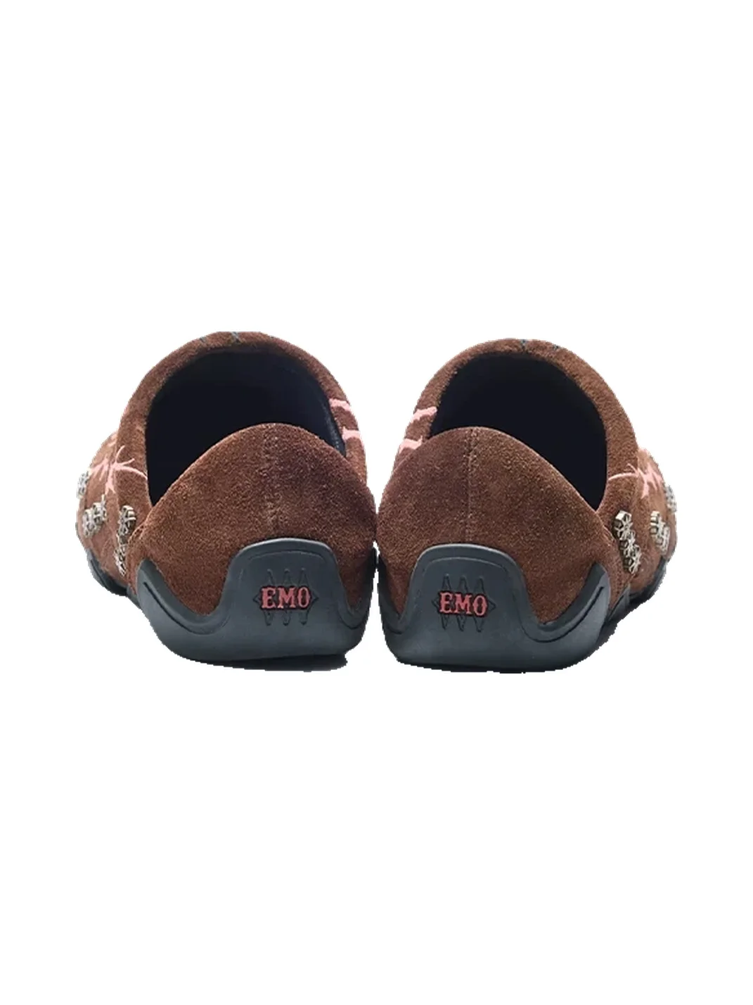 EMOBROTHER | Vintage Layered Suede Embroidered Mules