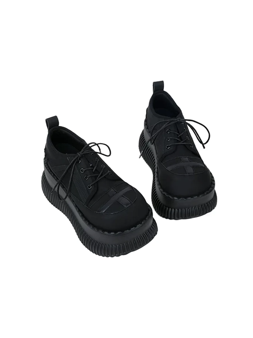 Puppet show | Cross Detail Platform Lace-Up Shoes