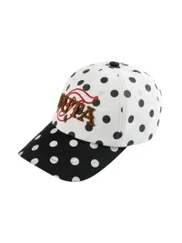 TWINBUTA | Polka Dot Contrast Embroidered Baseball Cap