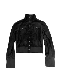 DETW | Cropped Suede Western Stand Collar Jacket