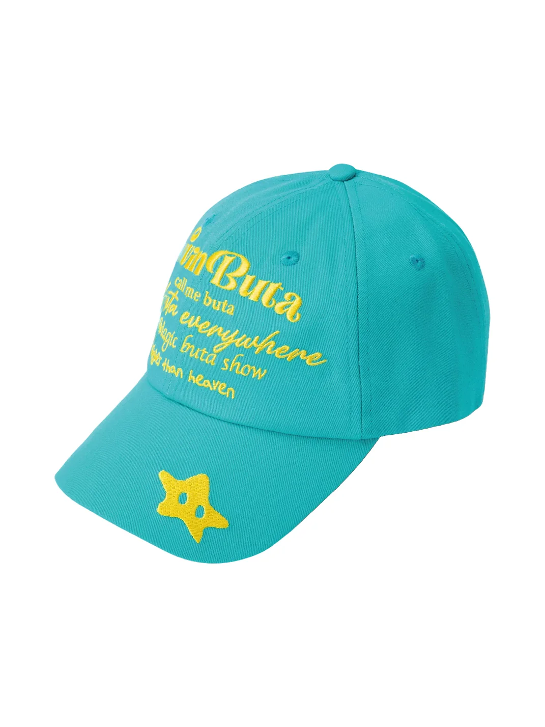 TWINBUTA | Contrast Embroidered Slogan Baseball Cap