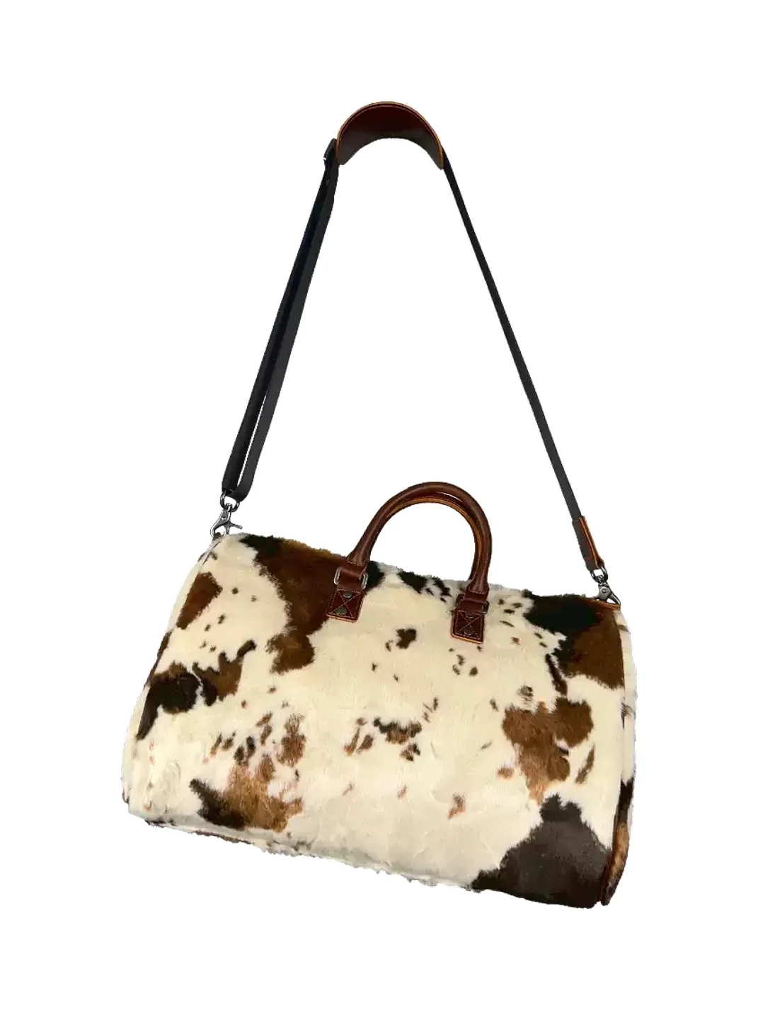 SevenJss | Large Cow Print Travel Duffel Bag