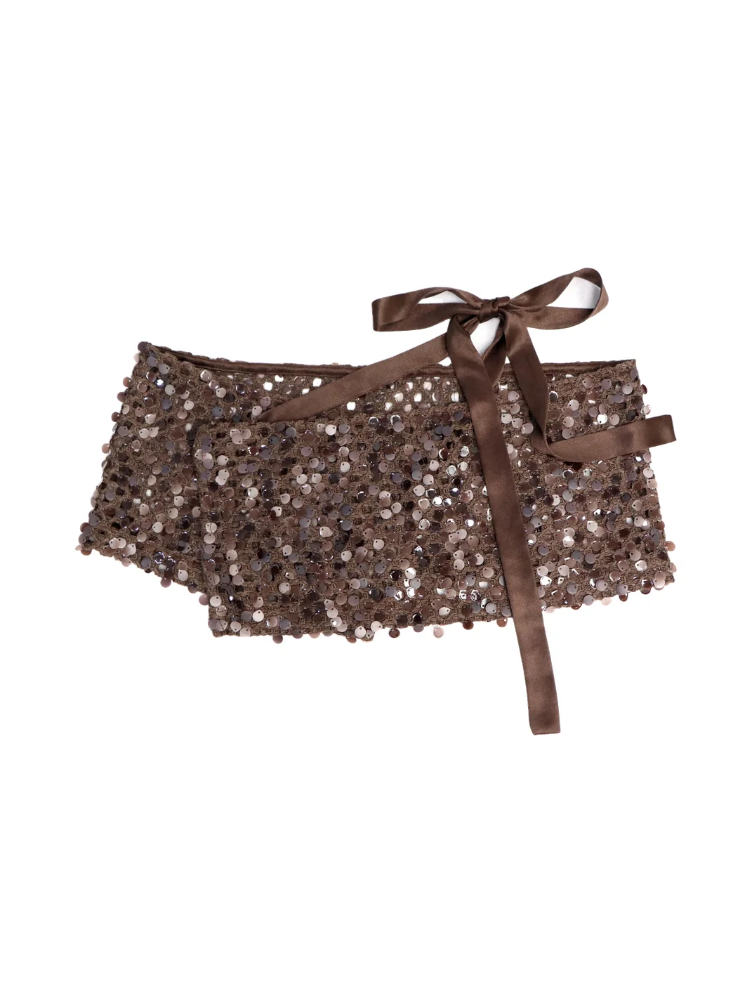 Flowers birds Market | Sequin Mini Skirt And Denim Shorts Set