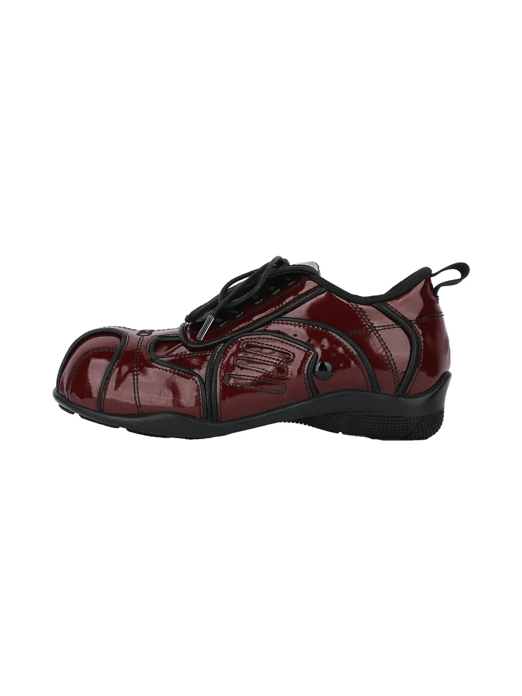 Enqo | Retro Red Brown Flap Sneakers