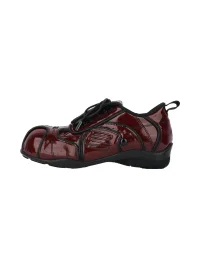 Enqo | Retro Red Brown Flap Sneakers