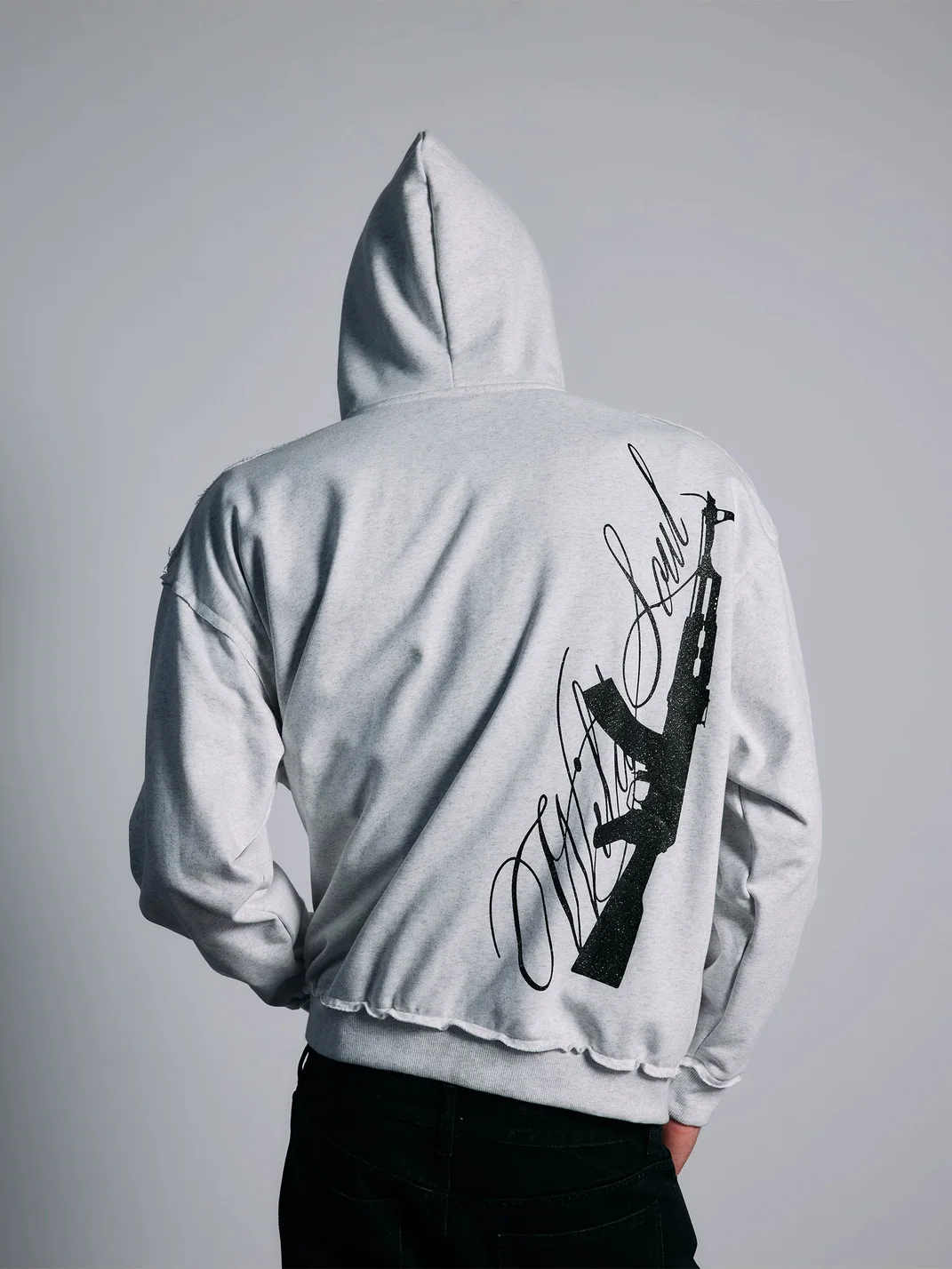 PAIKI | Punk Gun Graphic Zip-Up Hoodie