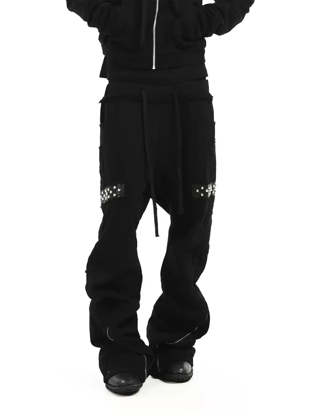 DETW | Studded Drawstring Flared Sweatpants