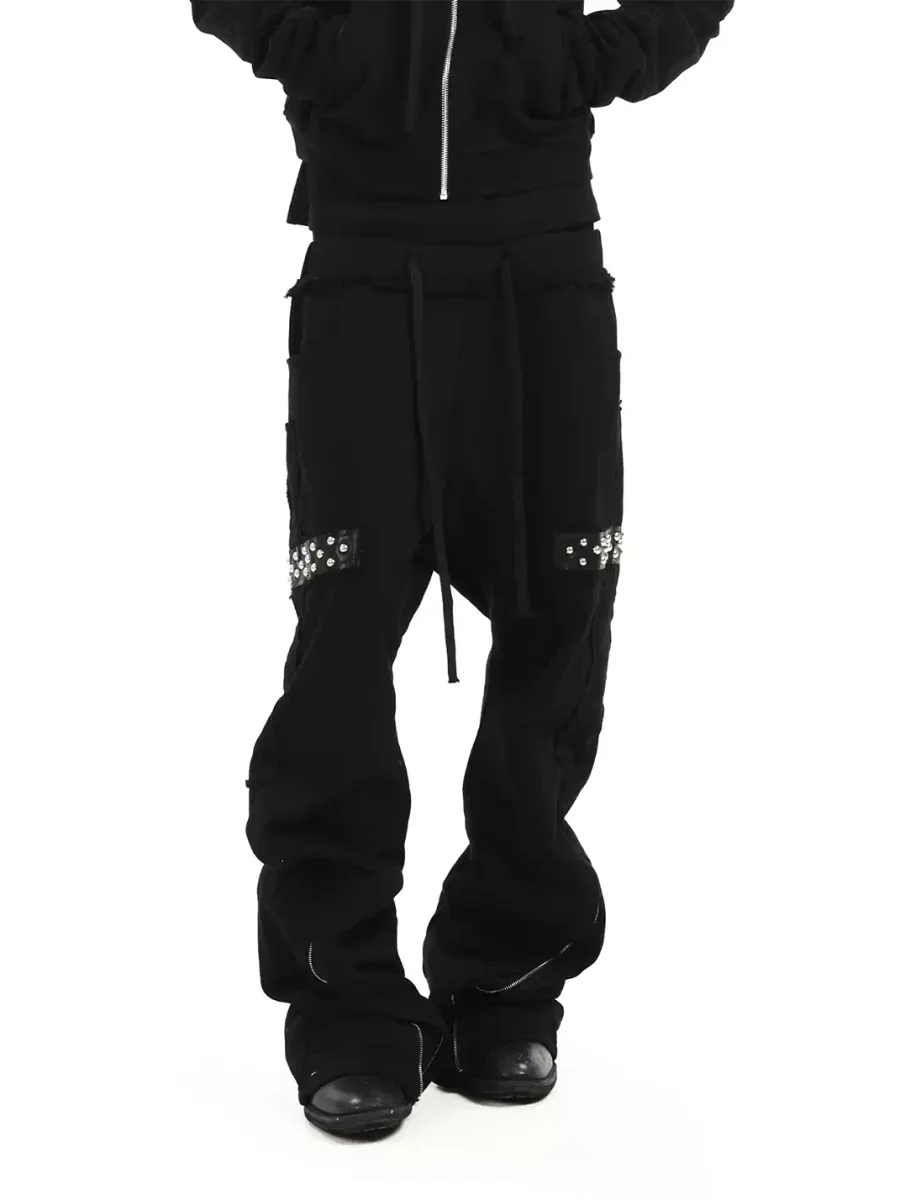 DETW | Studded Drawstring Flared Sweatpants - 3