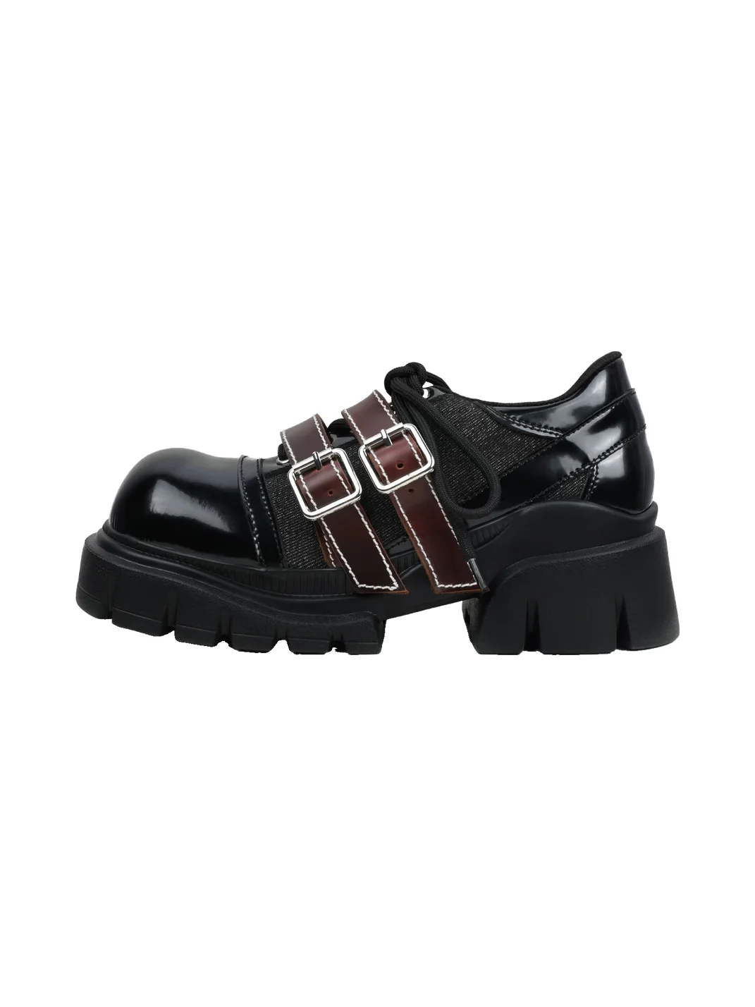 Enqo | Retro Buckled Platform Shoes