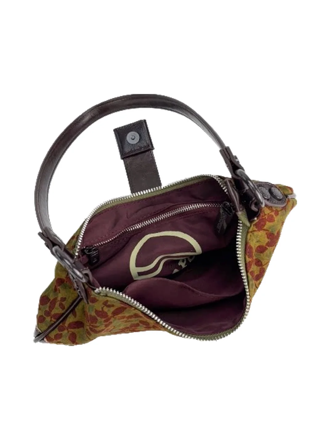 SpicyCapSoul | Patterned Knit Leather Crescent Shoulder Bag