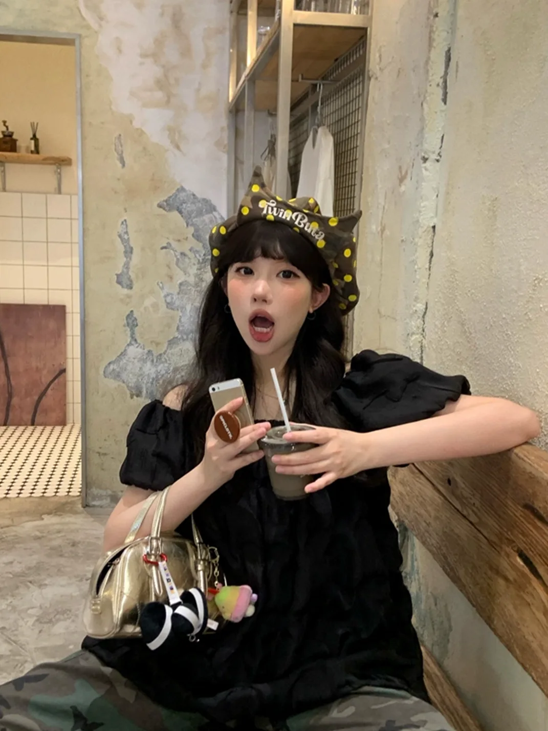 TWINBUTA | Camo Polka Dot Beret