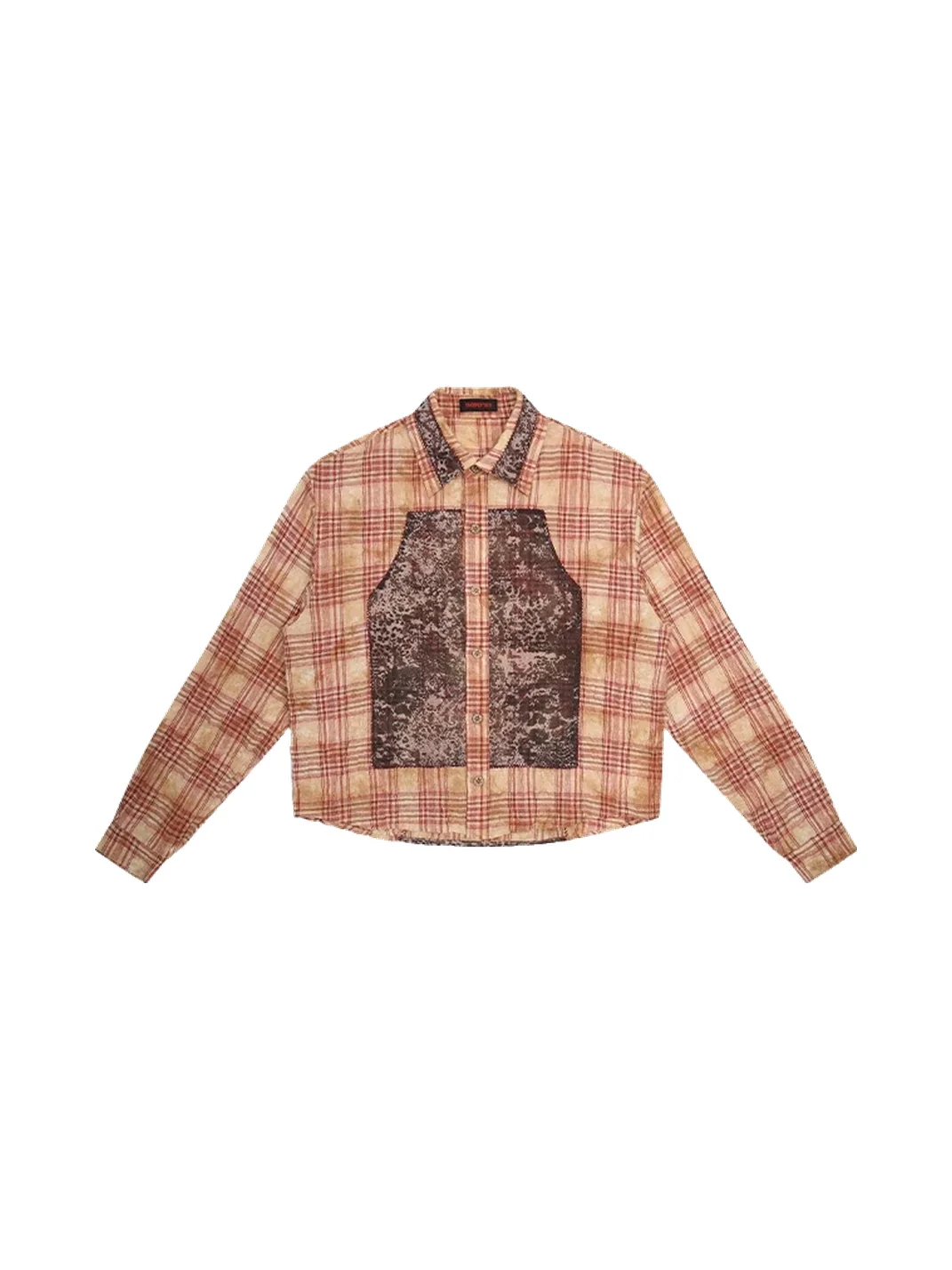 EMOBROTHER | Vintage Plaid Leopard Baroque Patchwork Shirt