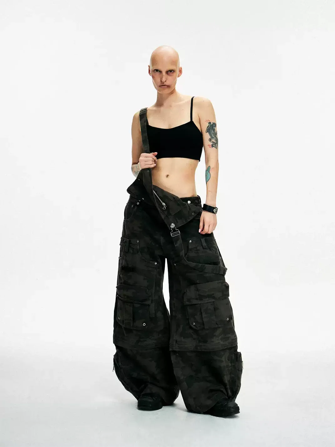 PERSONSOUL | Three-In-One Detachable Camouflage Cargo Pants