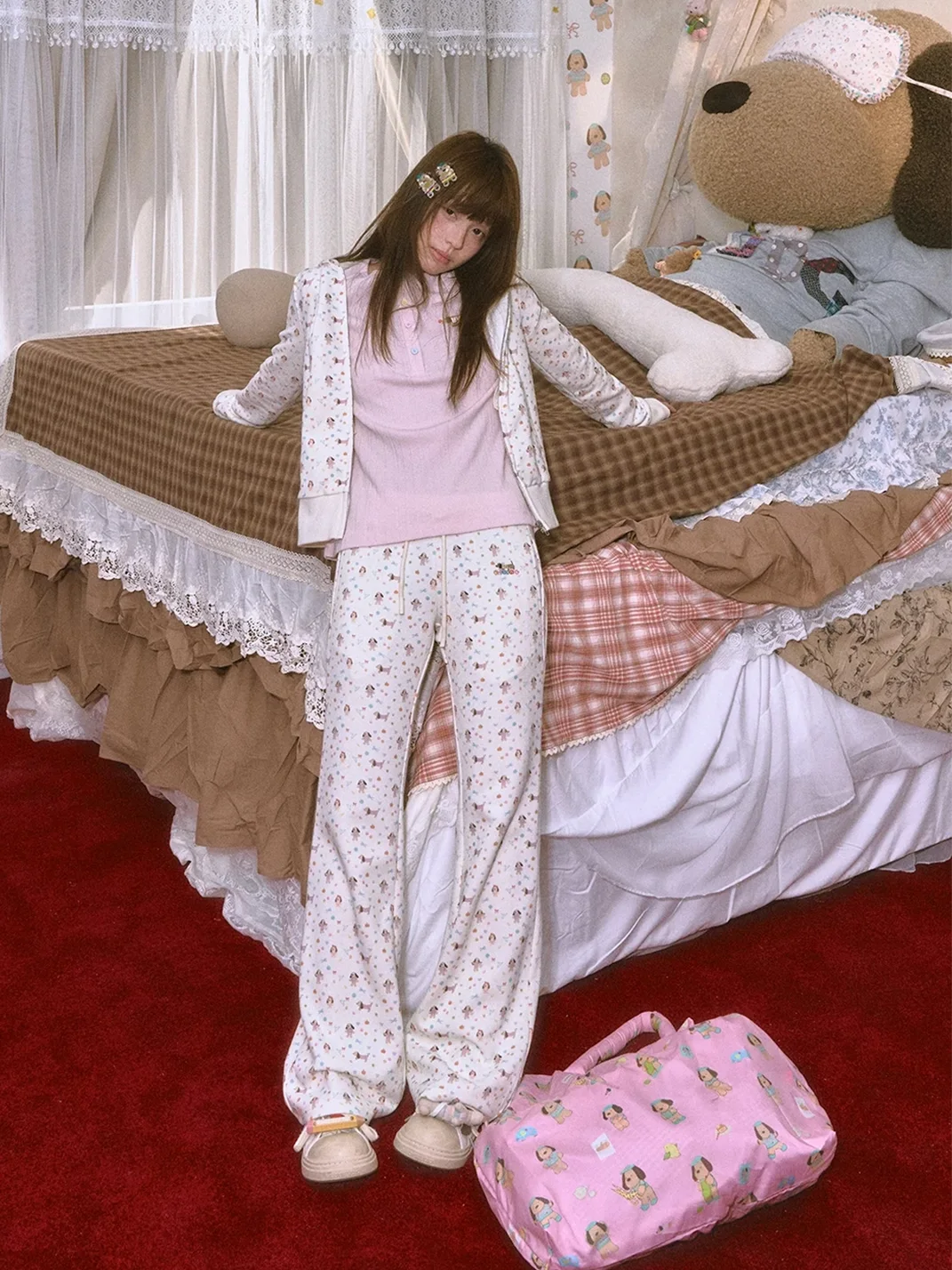 OhTODOG | Dog Print Hoodie And Pants Set
