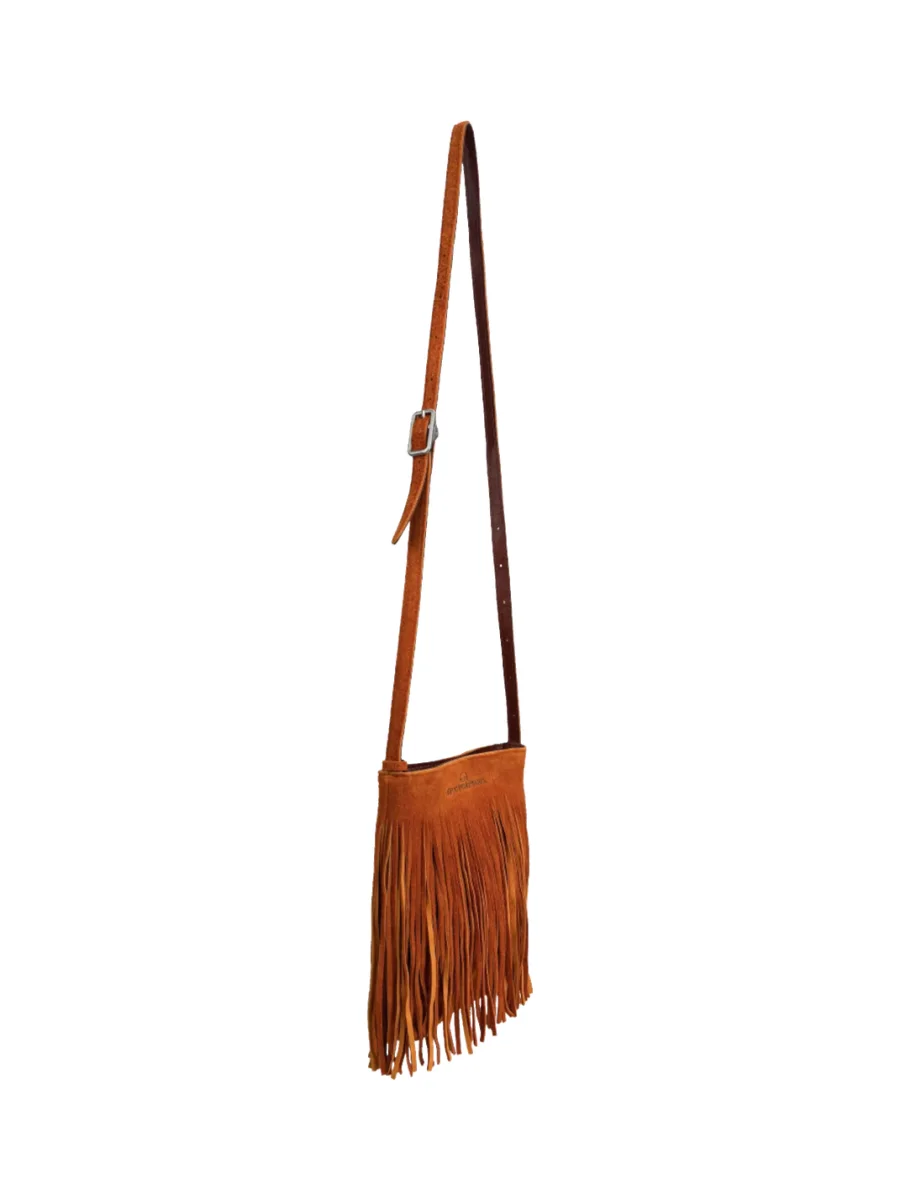 SpicyCapSoul | Calf Suede Bohemian Fringe Crossbody Bag - 3