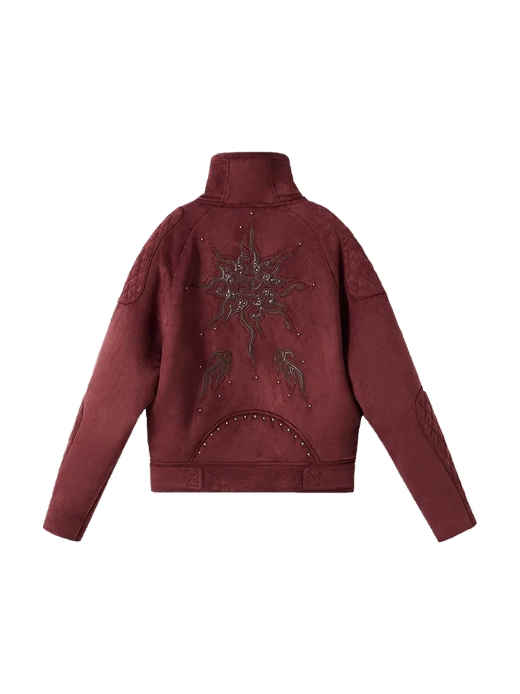 PERSONSOUL | Totem Pattern Faux Fur Lambskin Jacket
