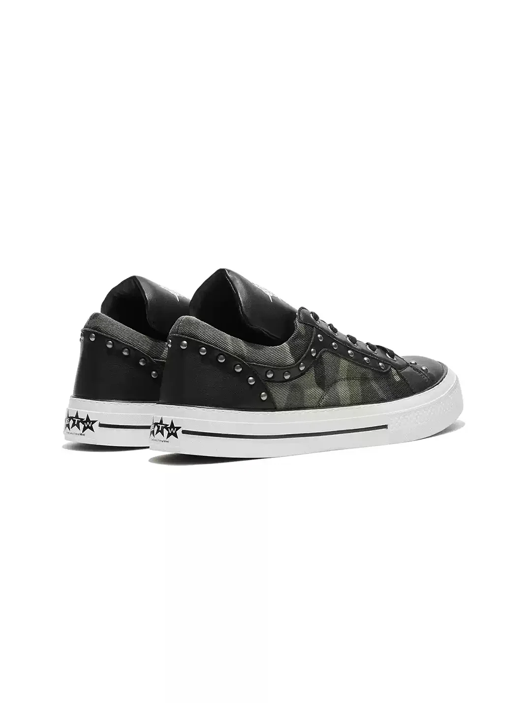 DETW | Camouflage Studded Platform Low Top Sneakers
