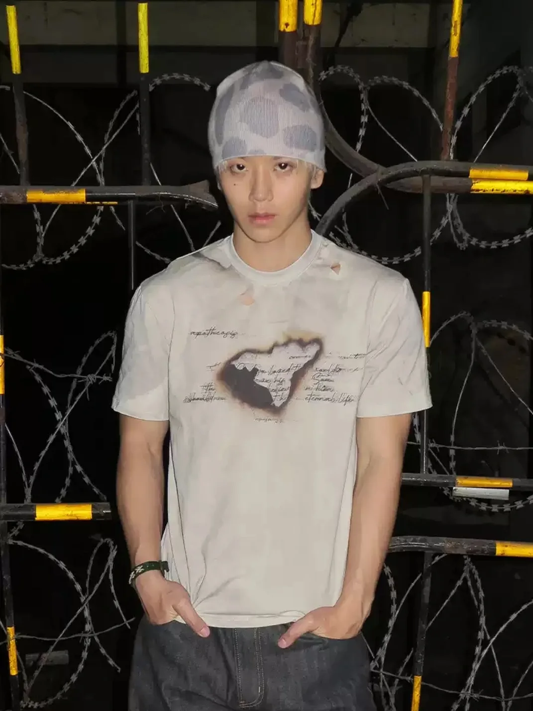 Dream Band | Distressed Smoke Print Short Sleeve T-Shirt