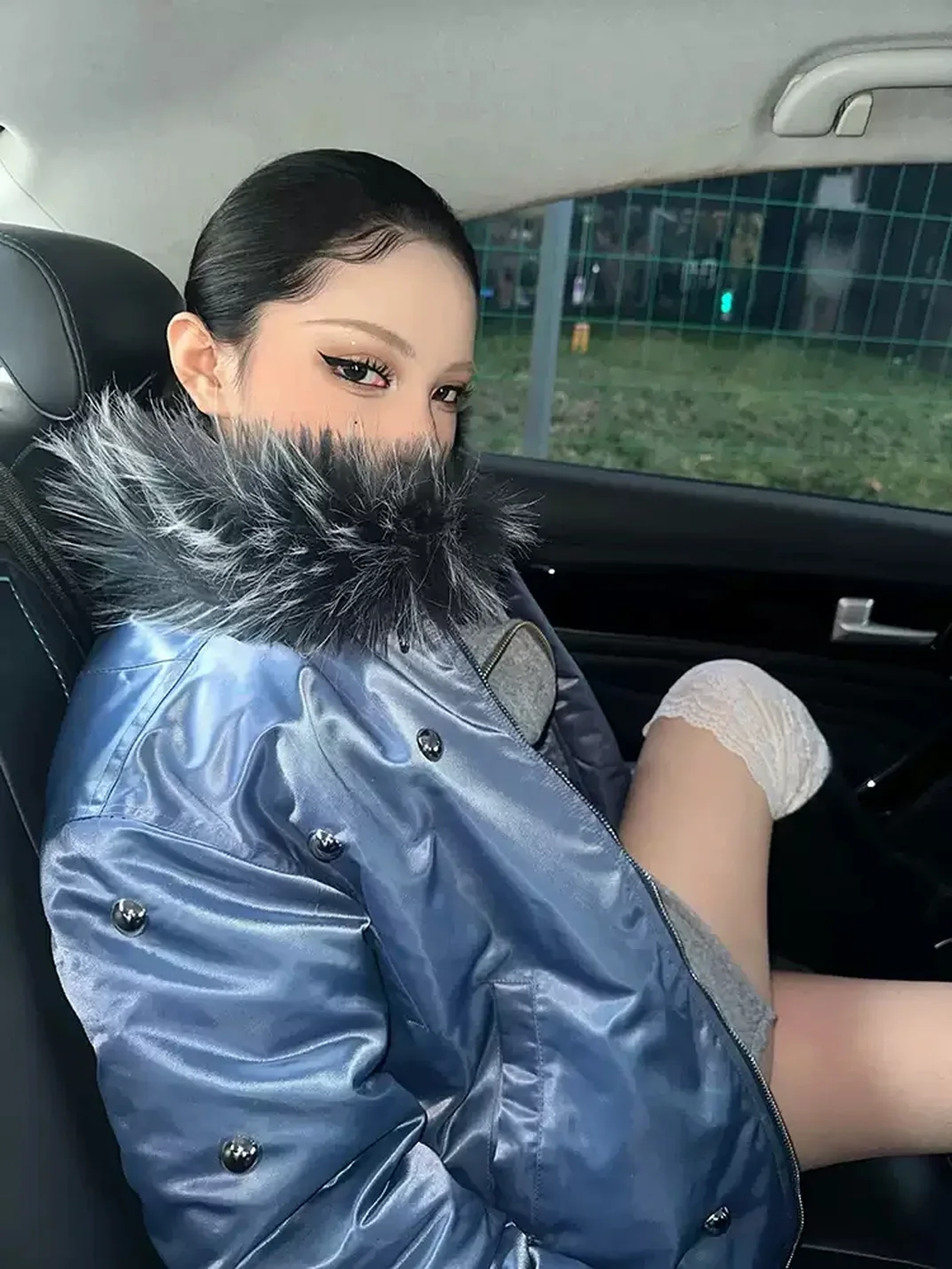 Dream Band | Cropped Padded MA-1 Jacket With Detachable Fur Collar