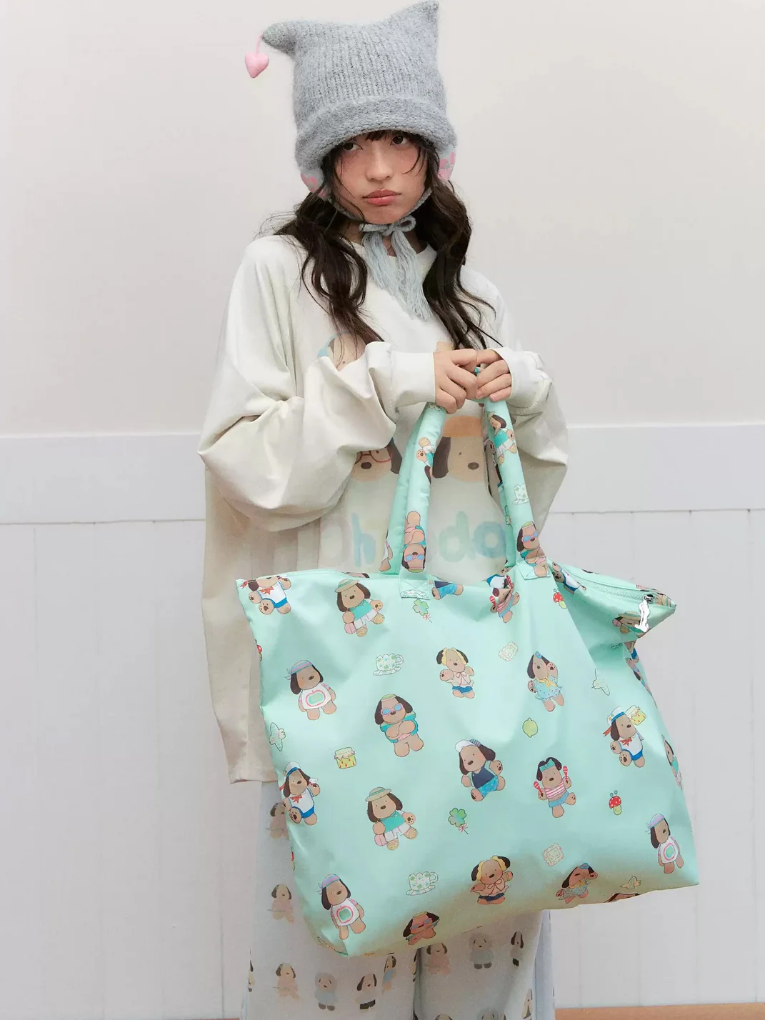OhTODOG | Multicolor Printed Padded Tote Bag