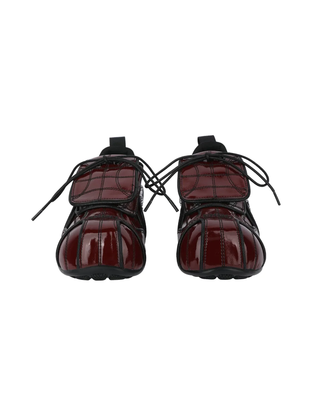 Enqo | Retro Red Brown Flap Sneakers