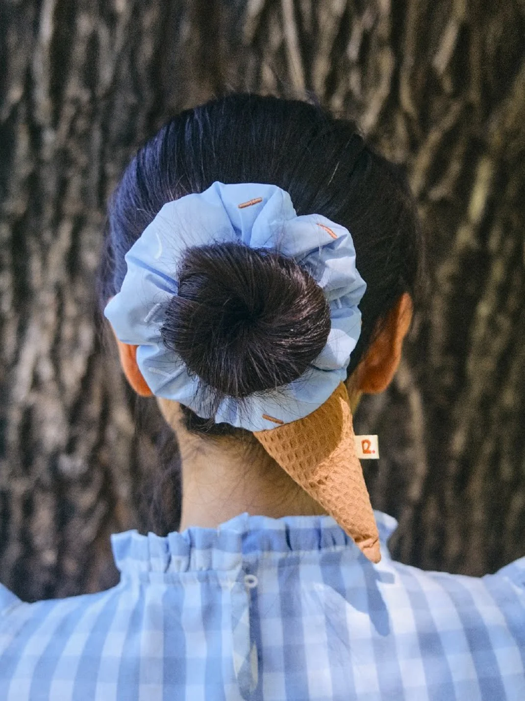 12Yotems | Embroidered Ice Cream Cone Scrunchie
