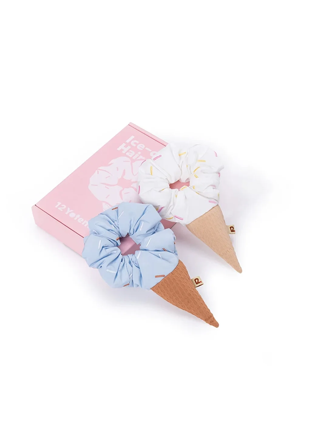 12Yotems | Embroidered Ice Cream Cone Scrunchie