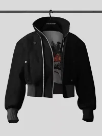 Dream Band | Cropped Oversized Bomber Jacket