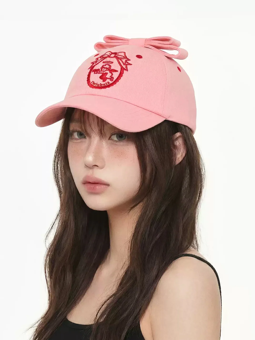 TWINBUTA | Bow Contrast Embroidered Baseball Cap