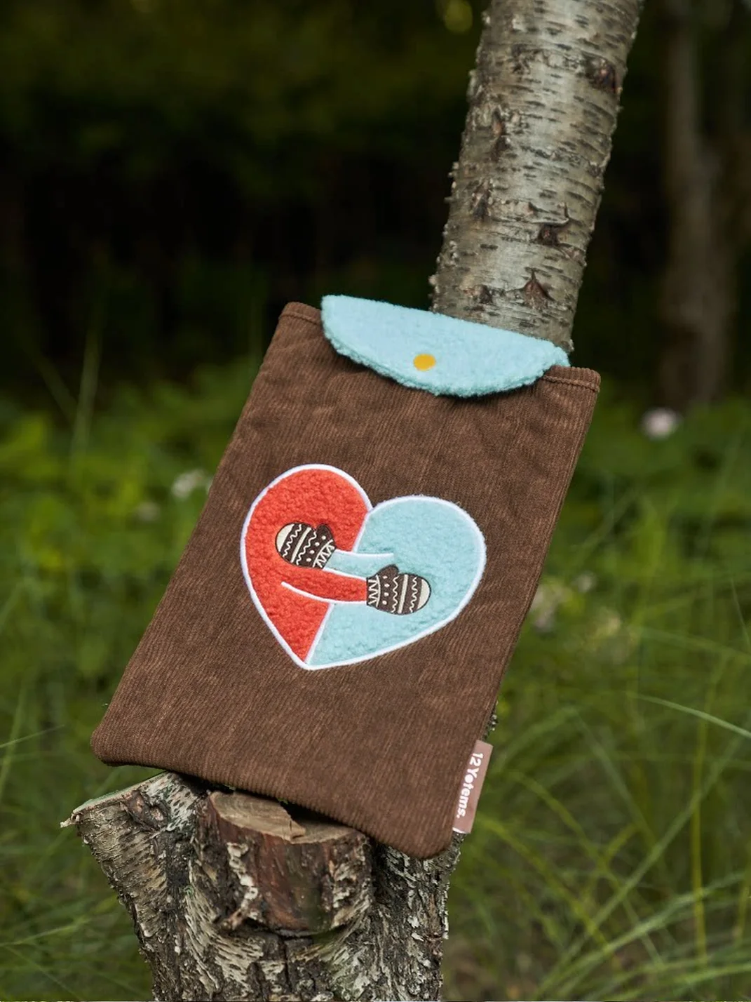 12Yotems | Corduroy Heart Applique Laptop Sleeve