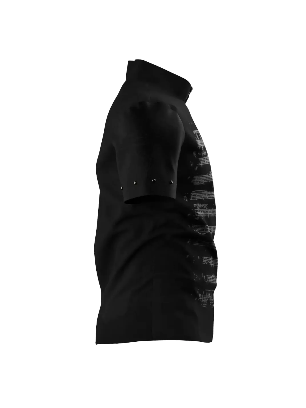 Dream Band | Punk Sheet Music Fitted Stand Collar T-Shirt