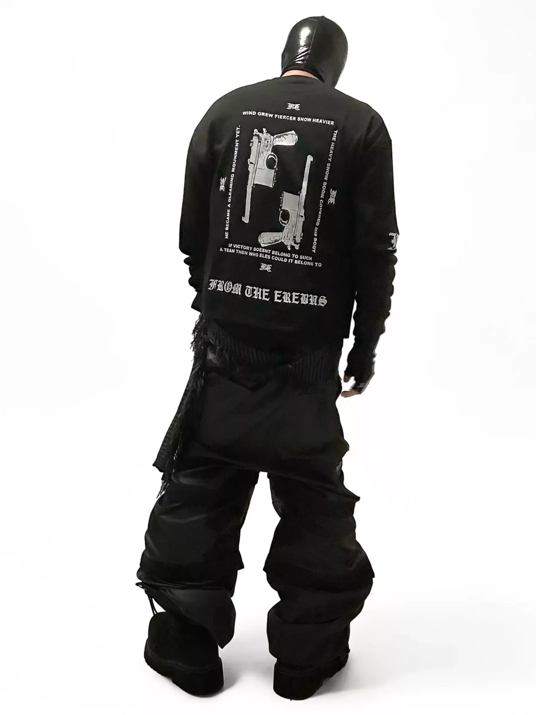 FromTheErebus | Boxy Long Sleeve Pistol Print Sweatshirt