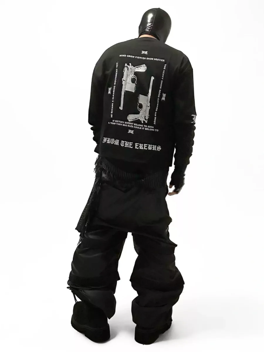 FromTheErebus | Boxy Long Sleeve Pistol Print Sweatshirt - 3